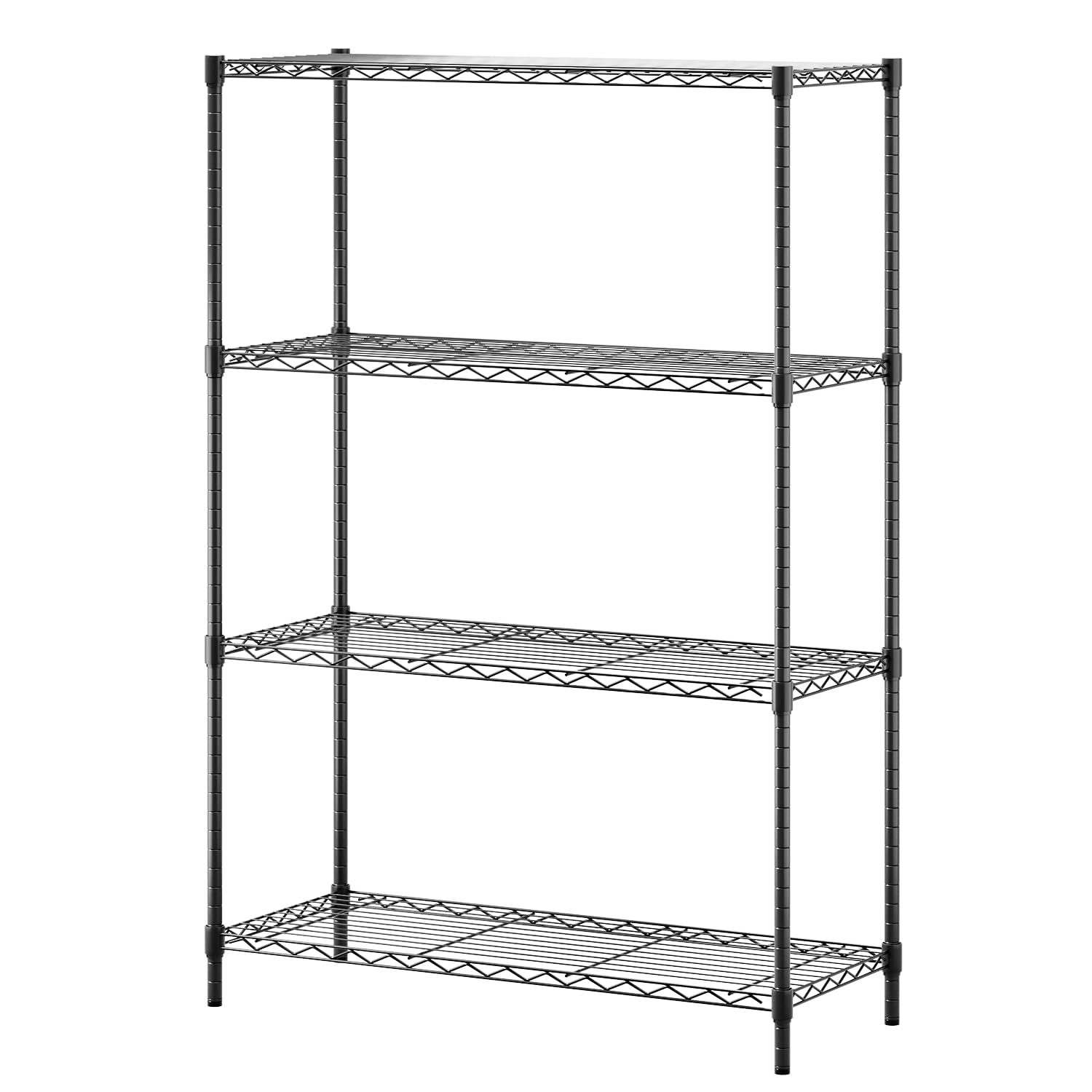 BestOffice | 4-Tier Wire Shelf | 36" x 14" x 54" | Black | Storage Shelves with 