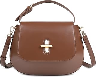 Genuine Leather Crossbody Shoulder Bags for Women, Structured Handbags