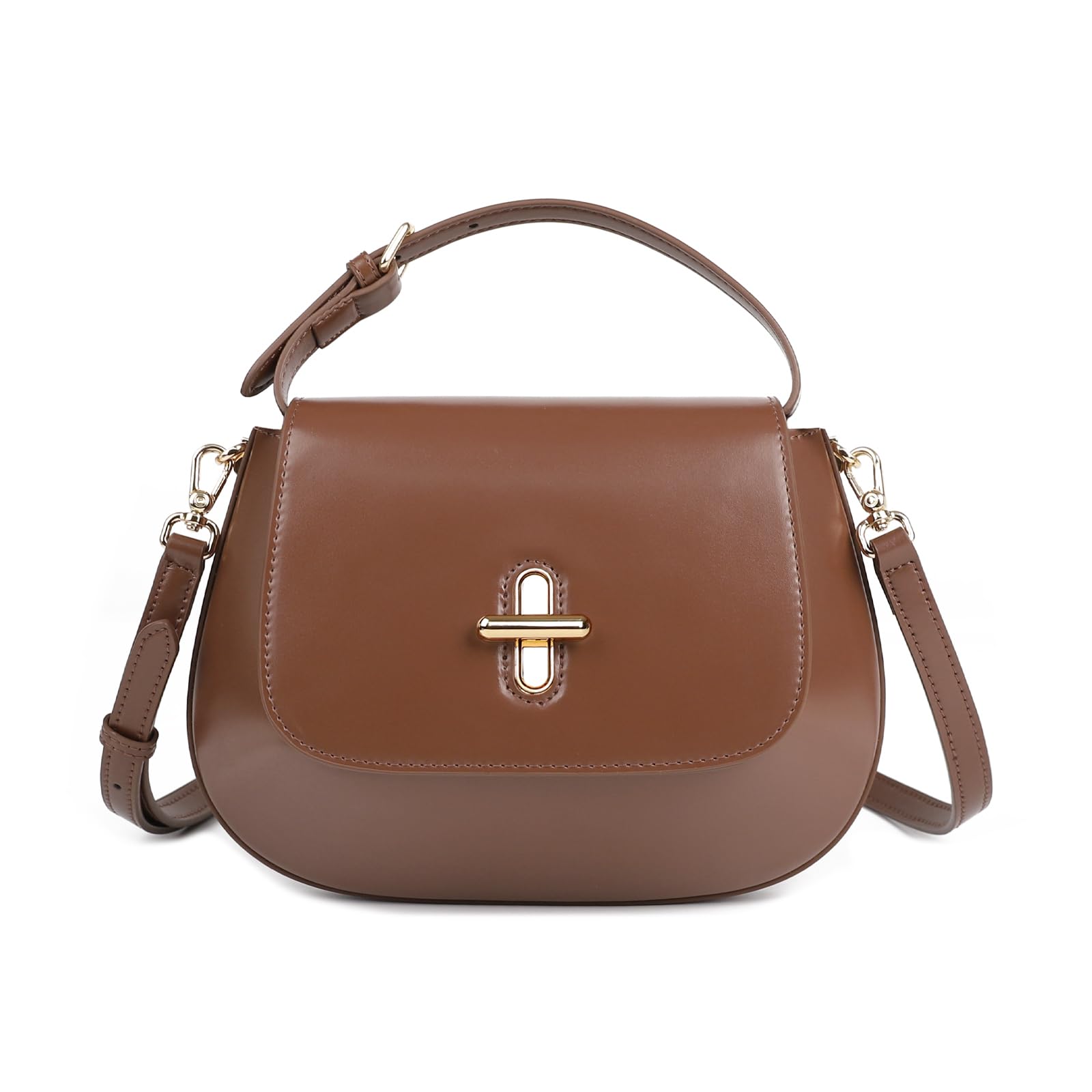 Genuine Leather Crossbody Shoulder Bags for Women, Structured Handbags