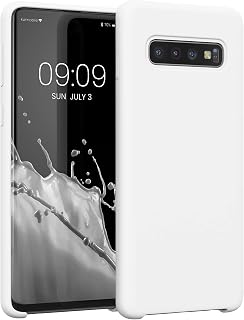 kwmobile Mobile Phone Case for Samsung Galaxy S10 Case - Silicone Case - Wireless Charging - Protective Cover in Matte White