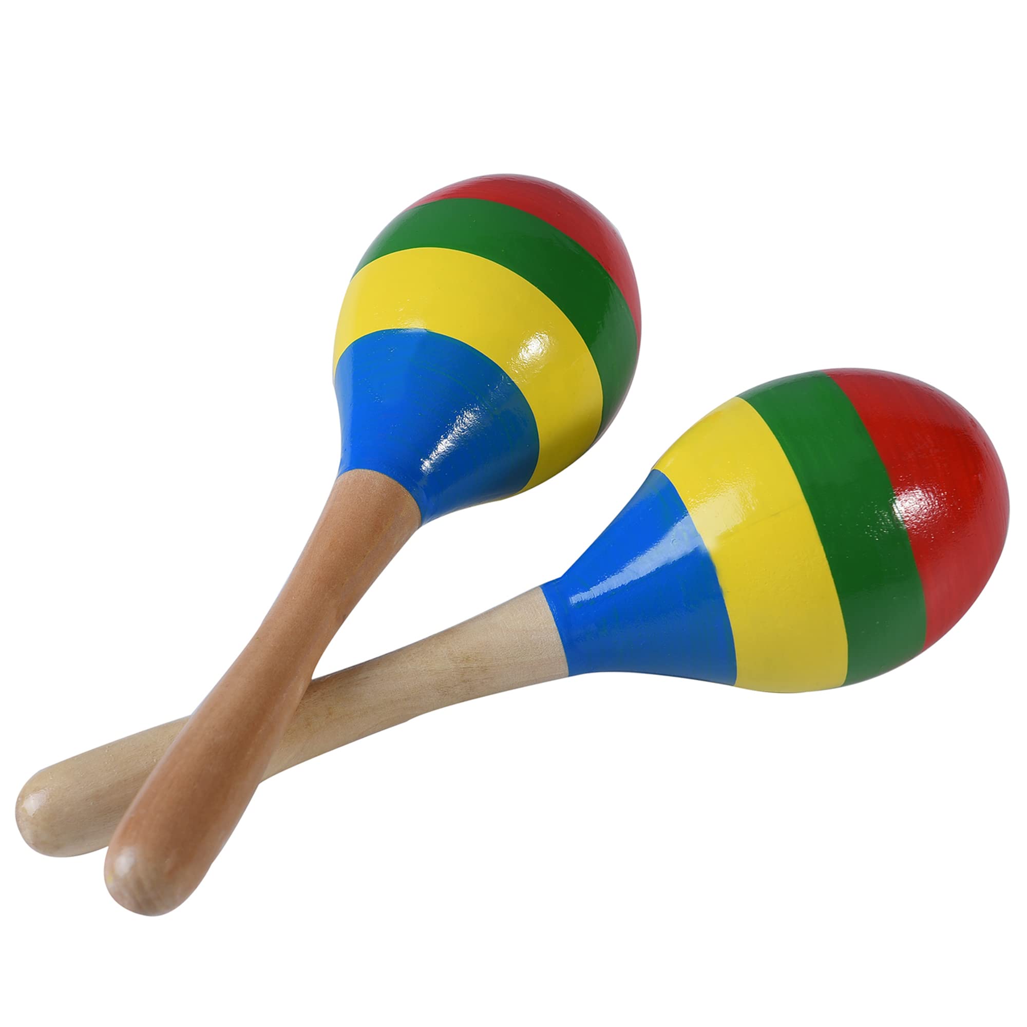 Maracas Hand Percussion Rattles, Wooden Rumba Shaker Musical Instrument for Kids