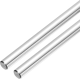 sourcing map Linear Motion Rods, 2Pcs 8mm x 200mm(0.31" x 7.87") Solid Case Hardened Chrome Plated Linear Rail Rod Shaft Guide for CNC DIY Crafts 3D Printer Model Car Airplane