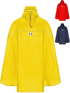 Hock, Bicycle, Rain Poncho with Hood, Including Viewing Window, Bicycle Poncho, Waterproof With Reflectors, Men’s and Women’s Rain Protection, Optimal Rain Cape to Go, For All Bikers