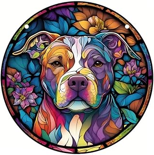 Colorful Vintage Wall Hanging Ornament with Acrylic Dog Pendant - Beautiful Decorative Hanging Ornament for Scene, Room, Home and Decoration