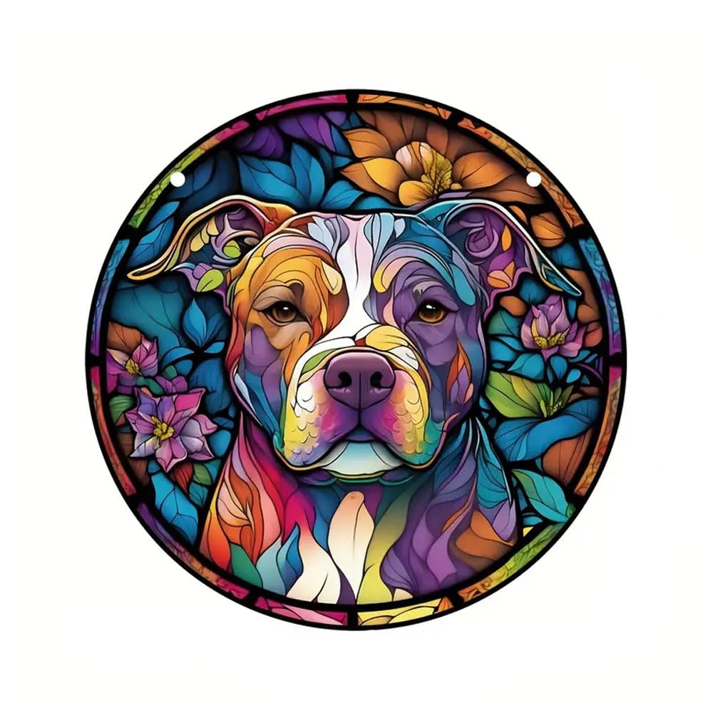 Colorful Vintage Wall Hanging Ornament with Acrylic Dog Pendant - Beautiful Deco