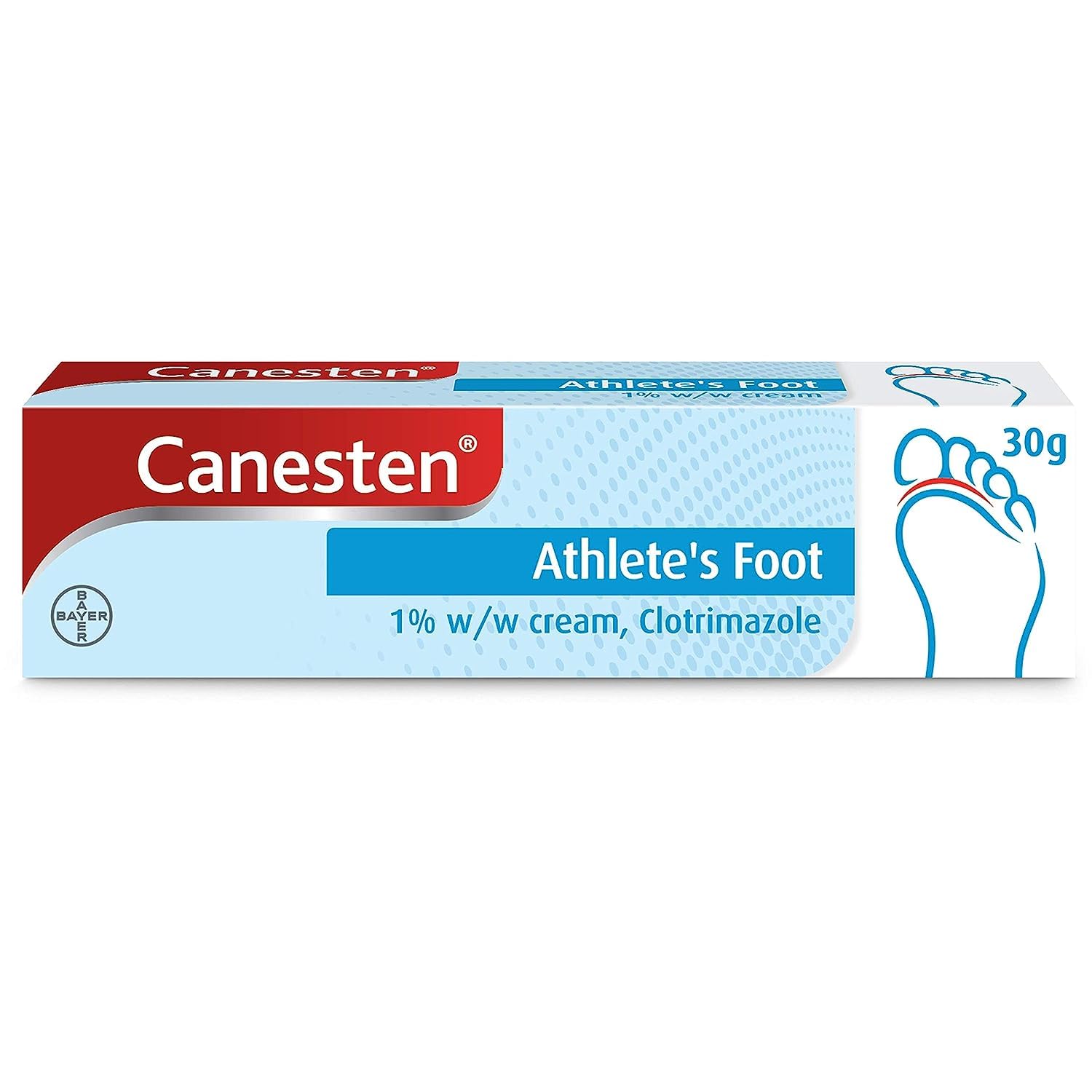 Canesten Athlete’s Foot Antifungal Cream 1%, 30g
