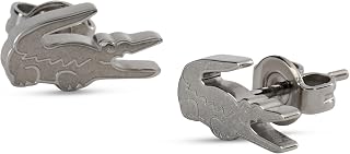 Lacoste Women's Stud Earrings Crocodile Collection Available in Silver, Yellow Gold or Rose Gold