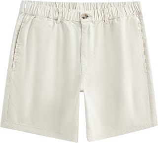 maamgic Men's Classic Fit 7" Cotton Casual Khaki Shorts with Multi-Pocket