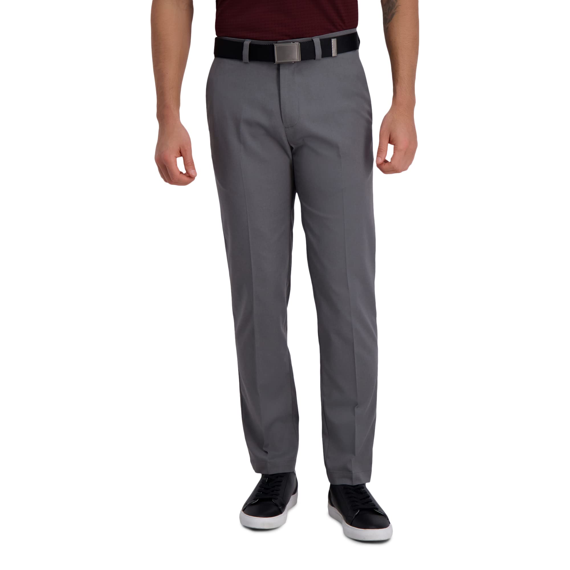 Haggar Men's Big & Tall Cool Right Performance Flex Straight Fit Flat Front Pant