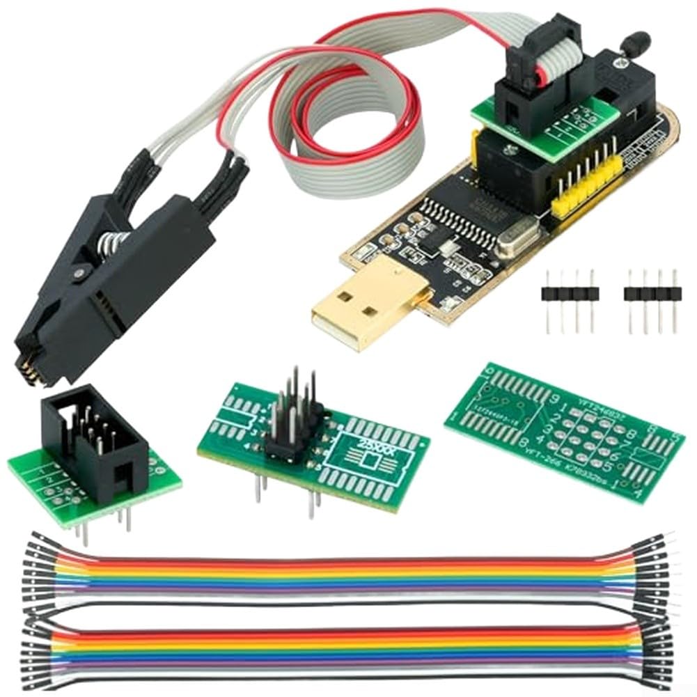 CH341B USB Programmer for EEPROM for BIOS, Supports for SPI I2C Protocol with fo