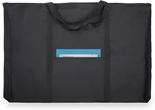 JJRING Dacron Art Portfolio Tote Bag 25'' x 37'' For 24'' x 36'' Black | Light Weight Carrying Storage Case Suitable Poster, Sketching, And Drawing