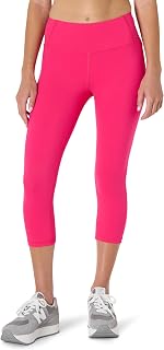 Amazon Essentials Leggings Deportivos para Gimnasio con o sin Bolsillos, Largos, Capri, 3/4 Mujer