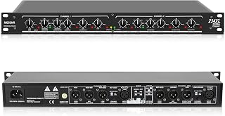 Professional Audio Crossover, 2/3 Way Stereo/ 4 Way Mono Crossover with XLR Input and Output, Stereo Audio Sound Processing Crossover for PA System with Subwoofer