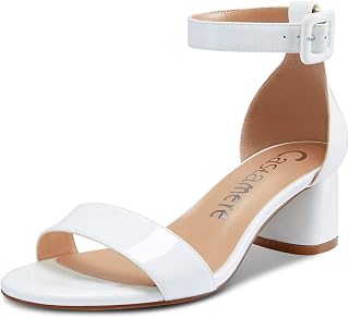 Castamere Women's Pumps Sandals Ankle Strap Open Toe Wide Heel 5CM