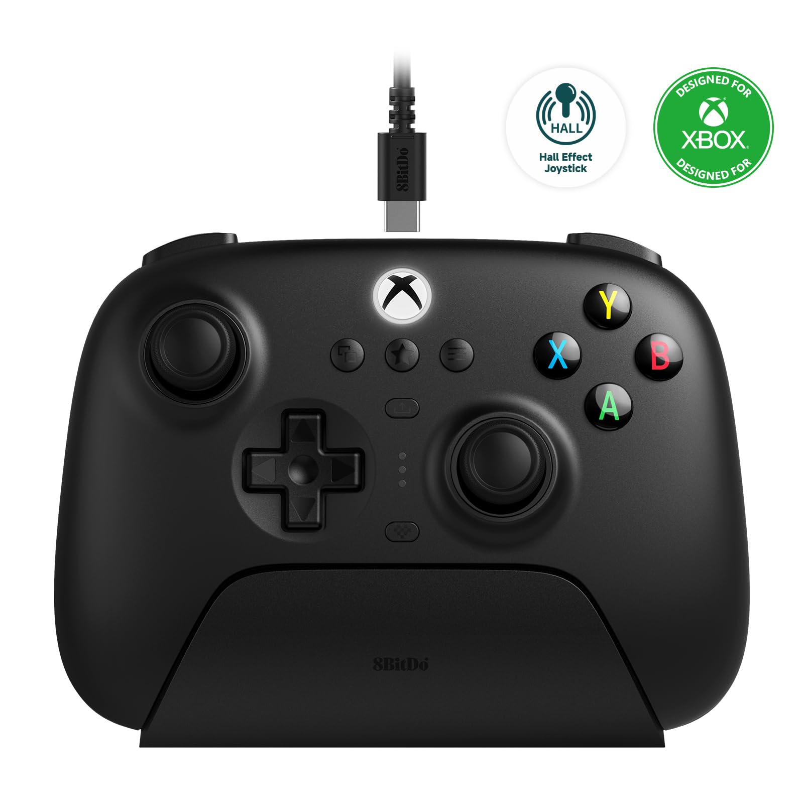 8BitDo Ultimate 3-Mode Controller, Hall Effect Joysticks, Pro Back Buttons, Wire