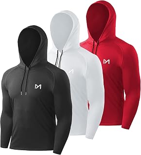 MEETYOO Men’s Running Tops, Sport Shirt Long Sleeve T-Shirt Gym Tee for Fitness Workout Jogging