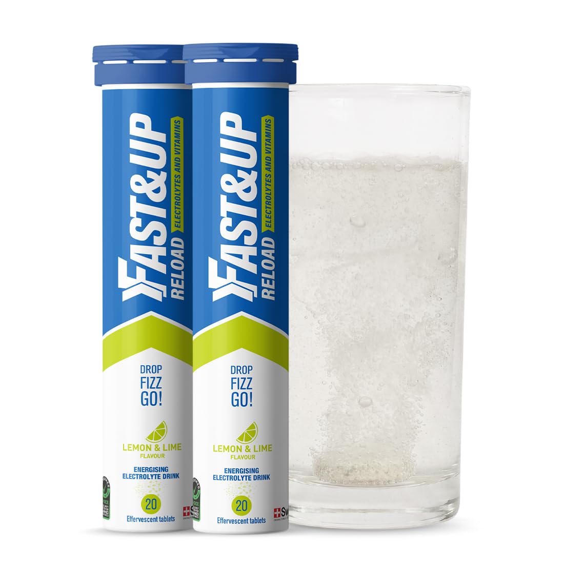 Fast&Up Reload - Energising Electrolyte Drink - Lemon & Lime Flavour - 20 Efferv