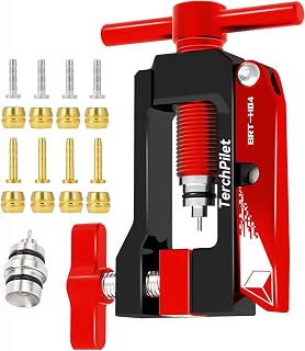 Bike Hydraulic Hose Cutter, Needle Driver & 8pcs Brass Olives Kit - Clean Cuts & Secure Connections,All-in-One Solution for Line Cutter & Hydraulic Hose Fitting Insert