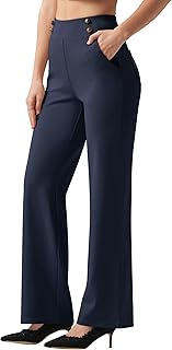 Willit womens dress pants wide leg pants women work pants stretch high waist work pants casual work pants pockets small/regular/large