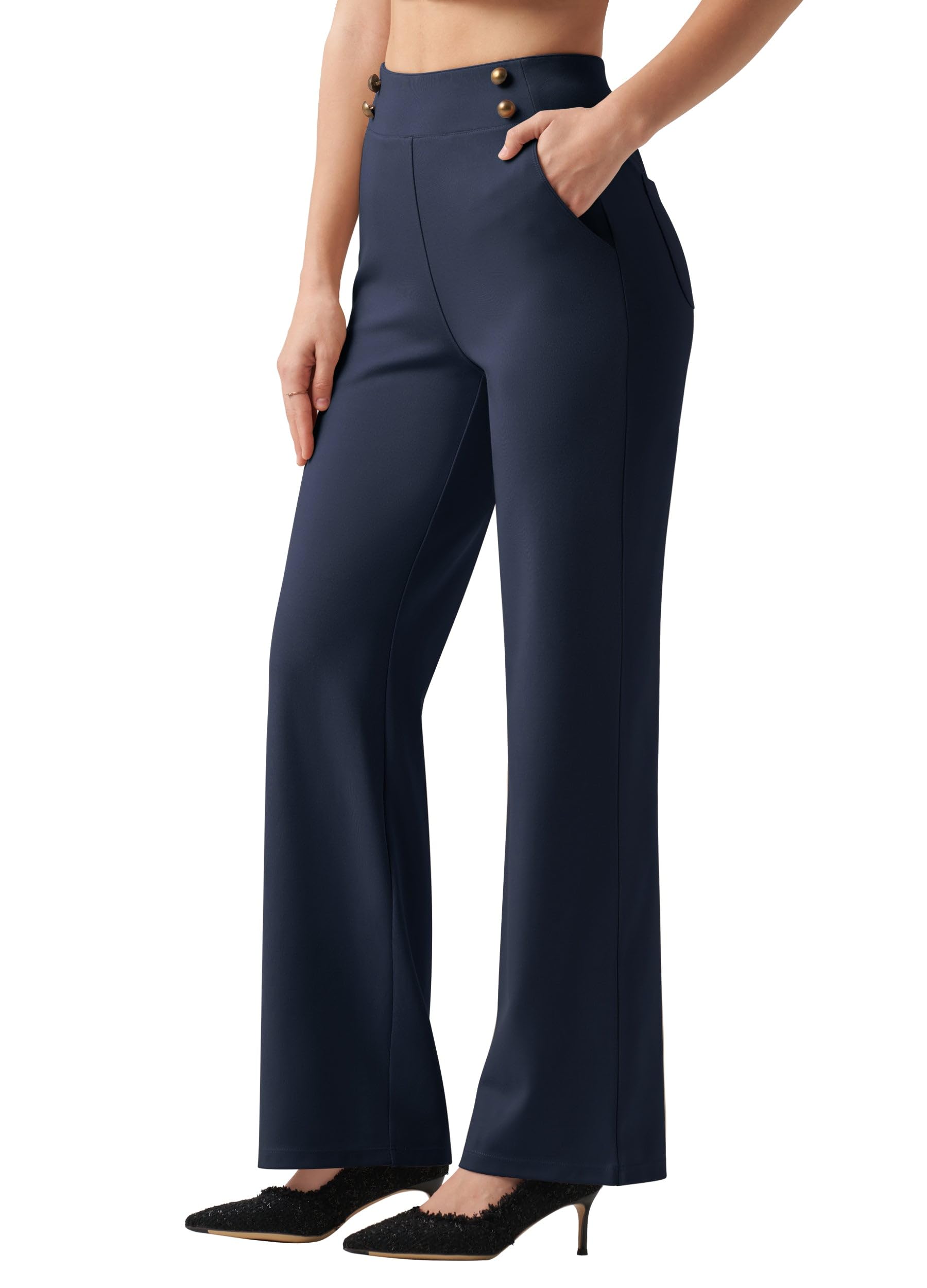 Willit womens dress pants wide leg pants women work pants stretch high waist wor