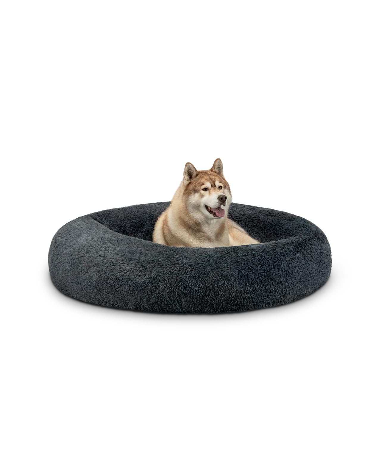 lionto Donut bed for dogs and cats, fluffy round dog bed for small and large pet