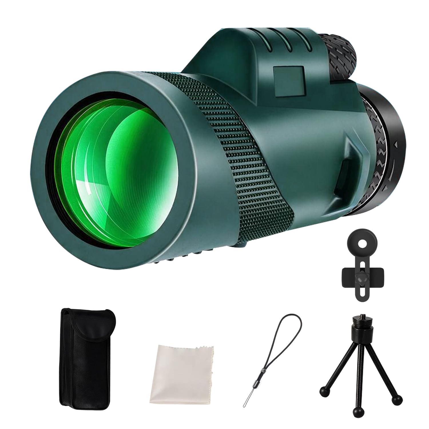 80x100 Monocular Telescope, High Power HD BAK4 Optics | for Smartphone, Tripod, 