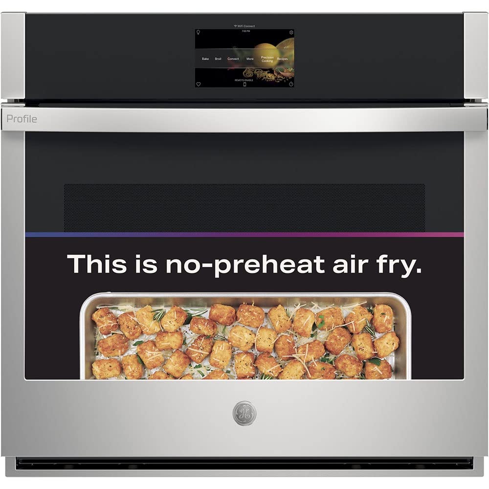GE Profile PTS7000SNSS 30-Inch Built-In Convection Wall Oven with Air Fry, Stain