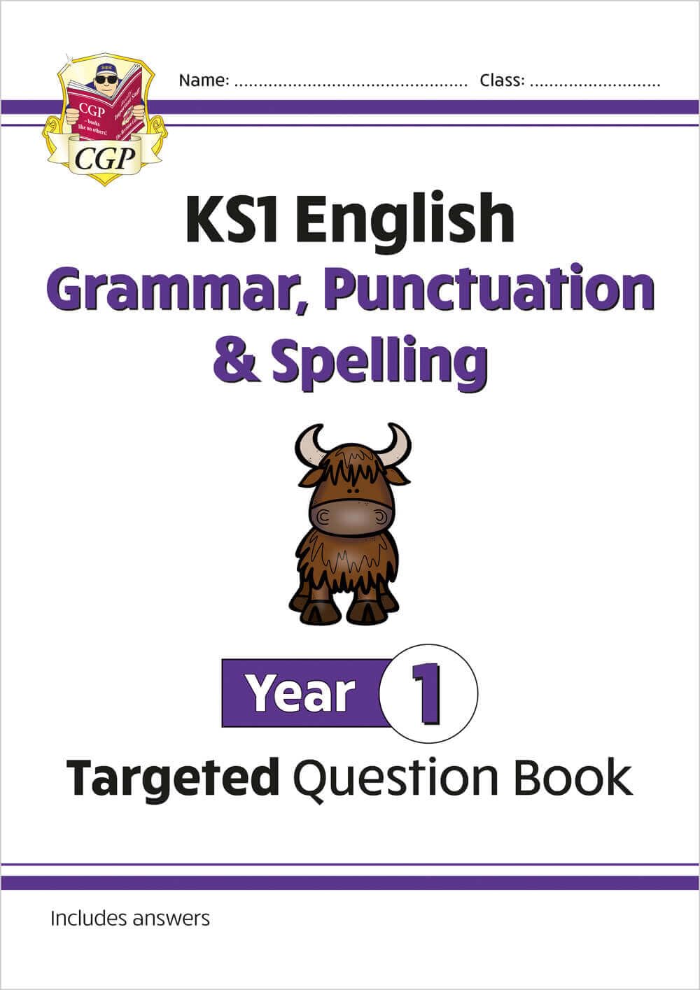 KS1 English Year 1 Grammar, Punctuation & Spelling Targeted Question Book (with 