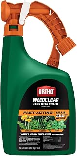 Ortho WeedClear Lawn Weed Killer Ready-to-Spray, 32 fl. oz. | Weed Killer Spray for Lawns, Kills Crabgrass, Dandelion and Clover, Hose-End Application, Covers 5,000 sq. ft.