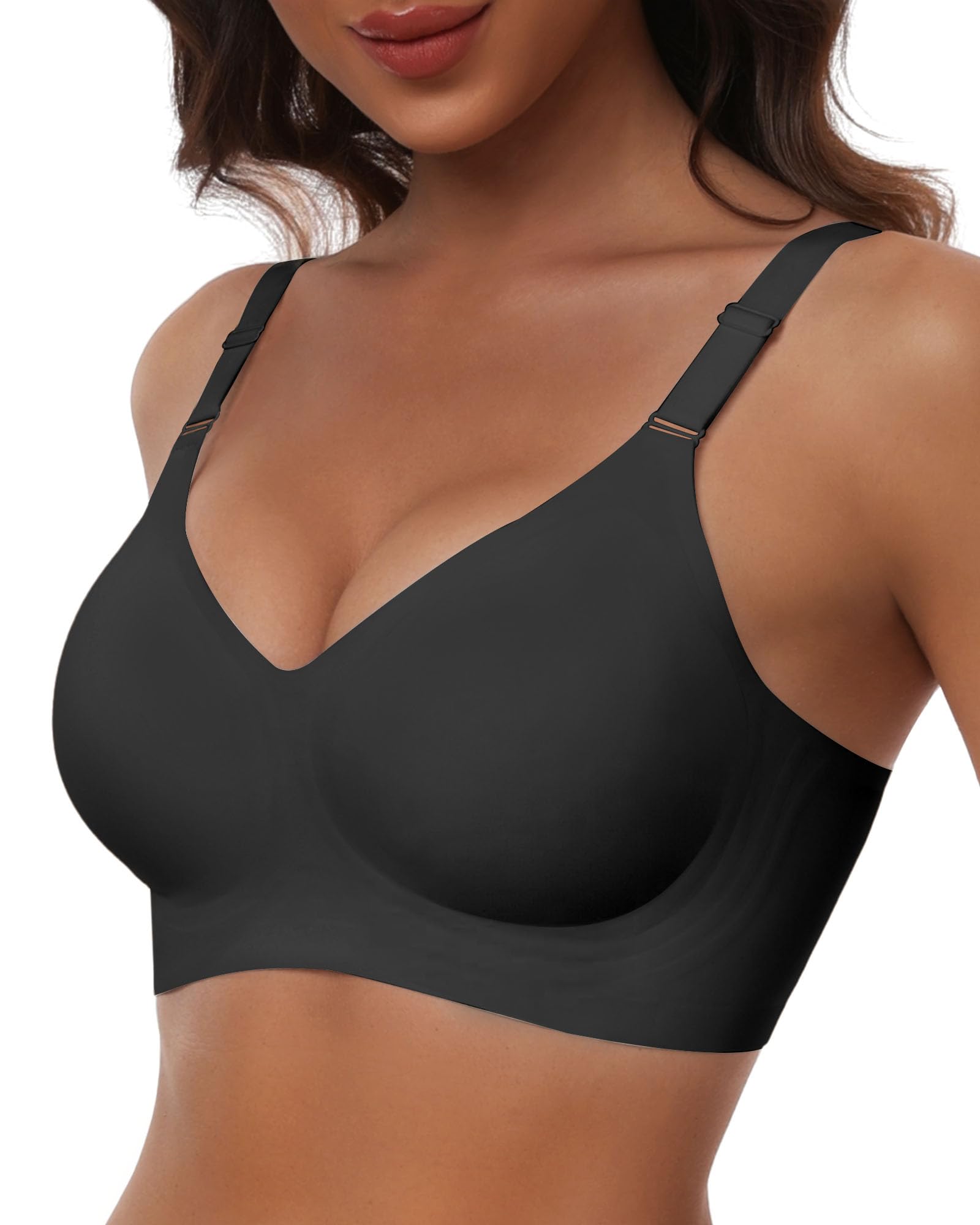 HORISUN Soft Bras for Women Seamless Underwire Push Up Bras Full Coverage Suppor
