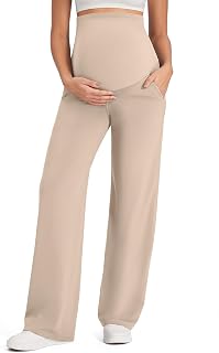 G4Free Maternity Trousers Women's High Waist Yoga Trousers with Pockets