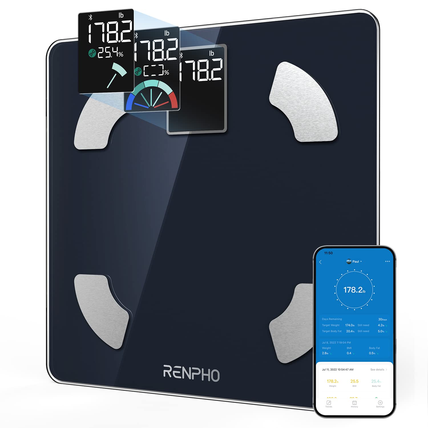 RENPHO Elis 1 Digital Personal Scales with Large VA Display, Body Fat and