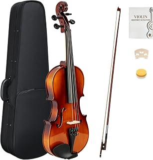 Ktaxon 1/2 Acoustic Violin Kit for Beginners | Fiddle for Students and Enthusiasts, with Case, Bow, Rosin & Manual