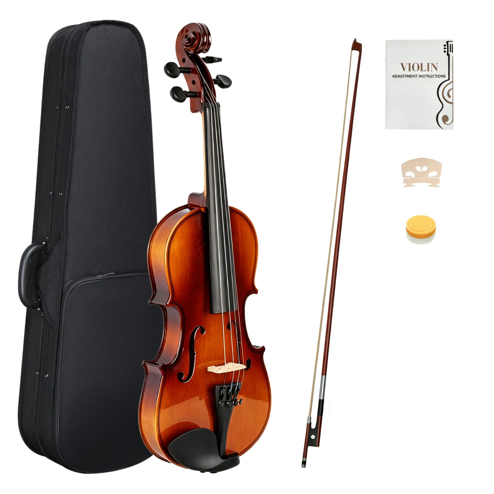 Ktaxon 1/2 Acoustic Violin Kit for Beginners | Fiddle for Students and Enthusias