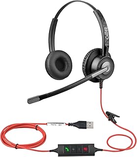 Callez Computer Headset with ENC Dual Mic Noise Cancelling for PC Laptop