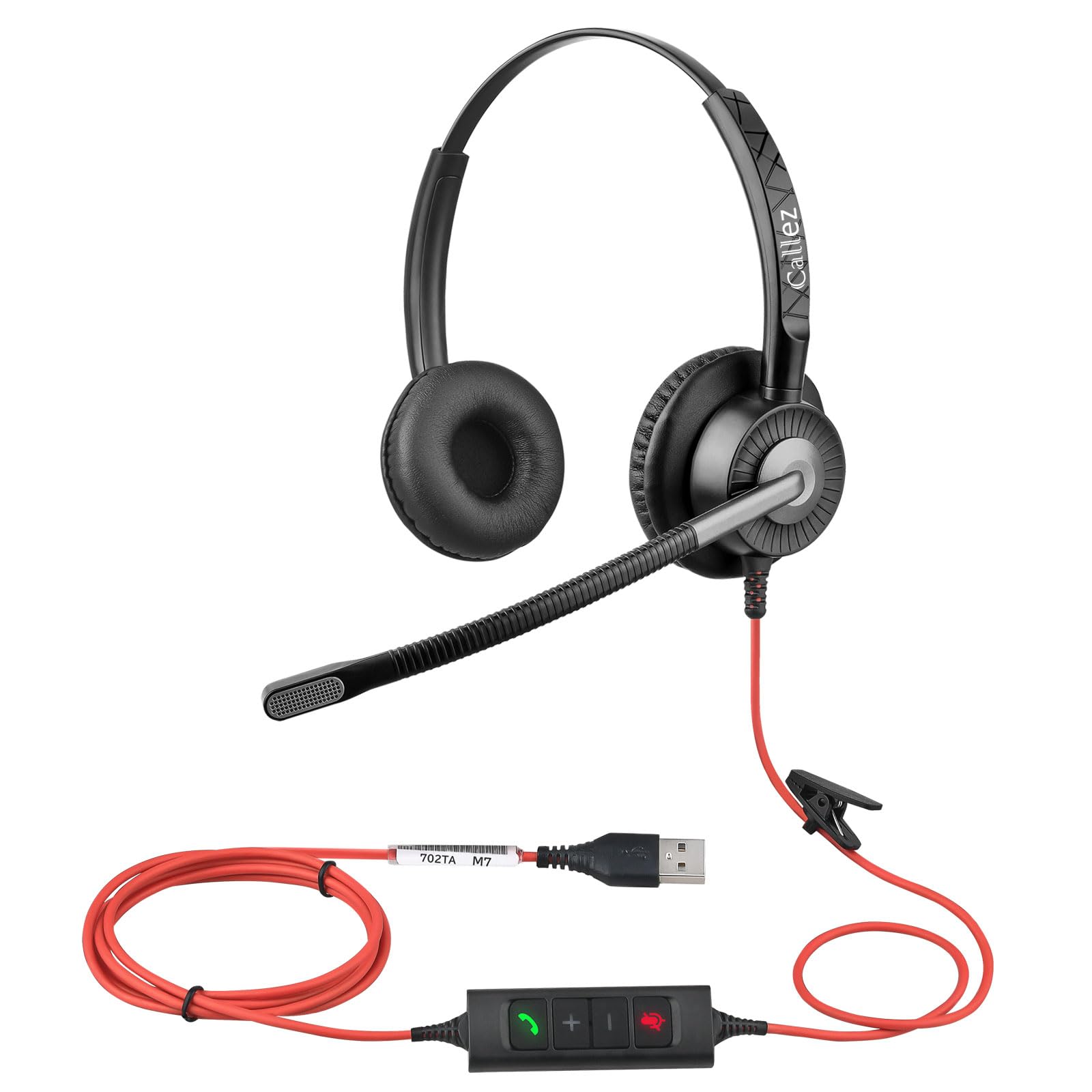 Callez Computer Headset with ENC Dual Mic Noise Cancelling for PC Laptop