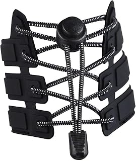 SUSWIM Set of 2 Pairs (4 Pieces), No Tie Shoelaces, Easy to Put On and Take Off Shoes, Lace-Lock, Stretchable, One-Touch Rubber Shoelaces, For Kids, Adults, Seniors, Athletes, Those Who Do Not Love