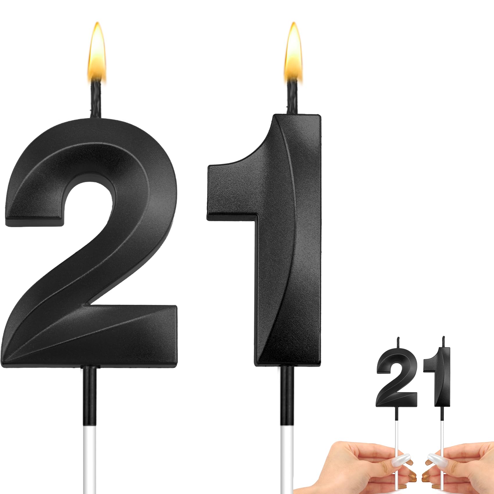 21st Birthday Candles 21 Candles for Cake 21st Birthday Candle for Cake Sparklin