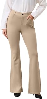 VIMPEP Women’s Classic Yoga Dress Pants High Rise Flare Soft Feeling Pull On Work Yoga Pants for Business Office Work 2102