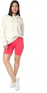 SOFTSAIL Leggings for Women Cycling Shorts Yoga Gym Pants Cotton High Waist with Abdominal Control Slimming Breathable and Elastic for Ladies in Stretch