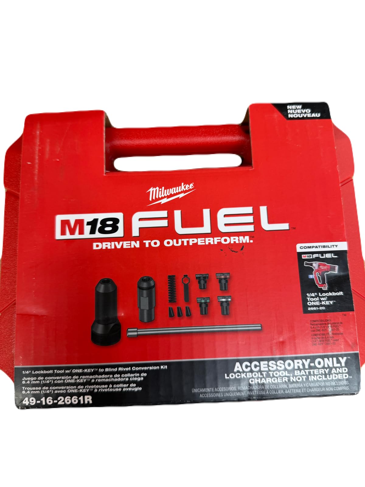 Milwaukee Electric - M18 Fuel. 1/4 LOCKBOLT to Blind Rivet Tool CONVER