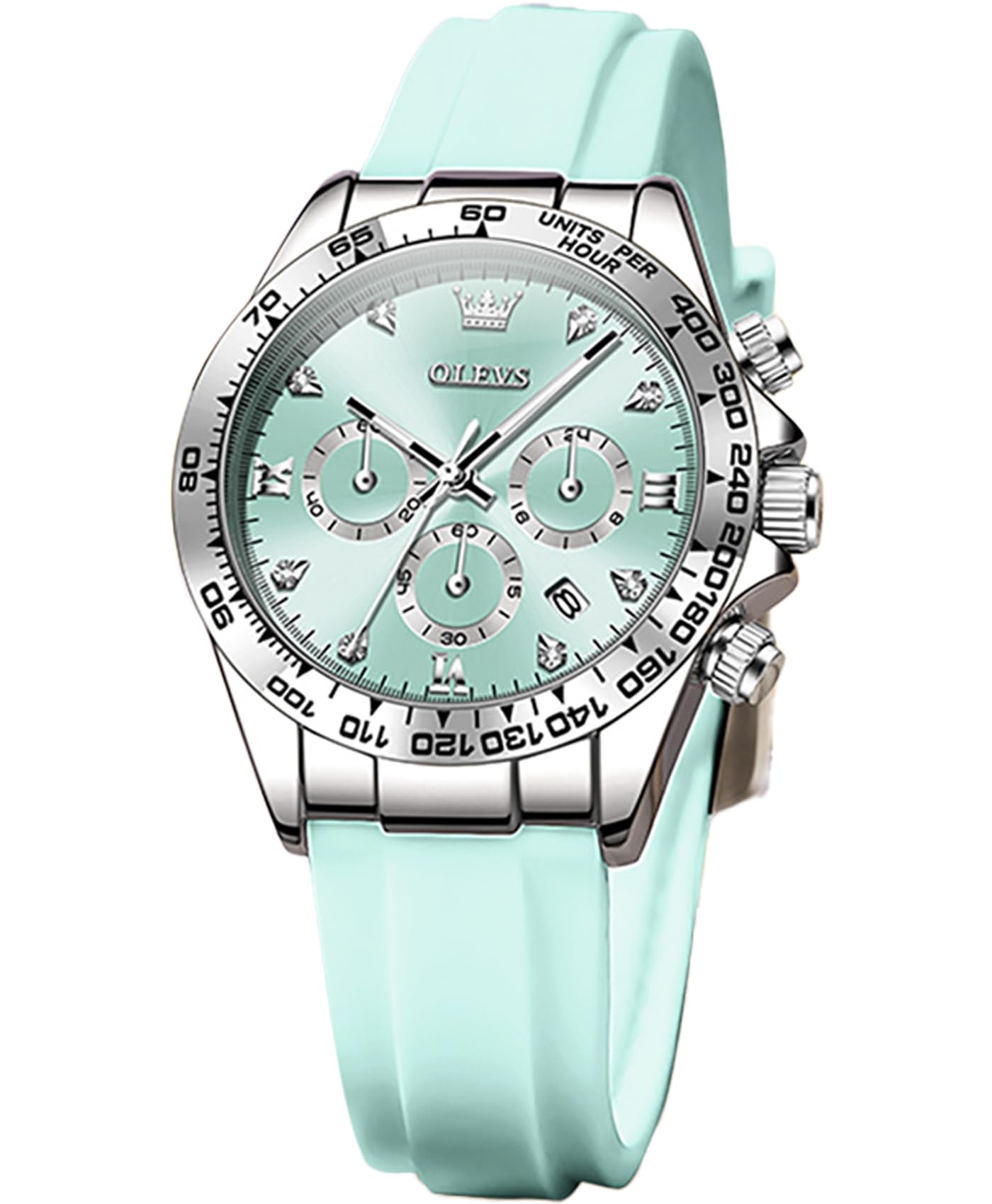 OLEVS Orologio da polso da donna, multifunzione, con cronografo, analogico, lumi