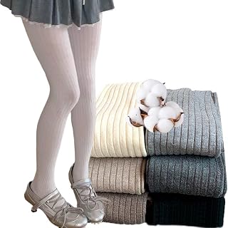 Women's 2026 Spring Rich Girly Style Wide Stripe Cotton Tights, 200 Denier