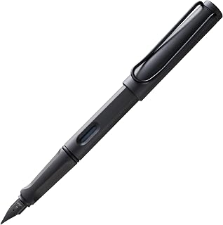 Lamy Safari 1203885 017 EF Safari 2017 Fountain Pen with Mid Feather - Charcoal Matt Black | Lamy Füller mit ergonomischem Griff - robuster ASA-Kunststoff - inkl. Tintenpatrone LAMY T 10 blau - Rechtshänder