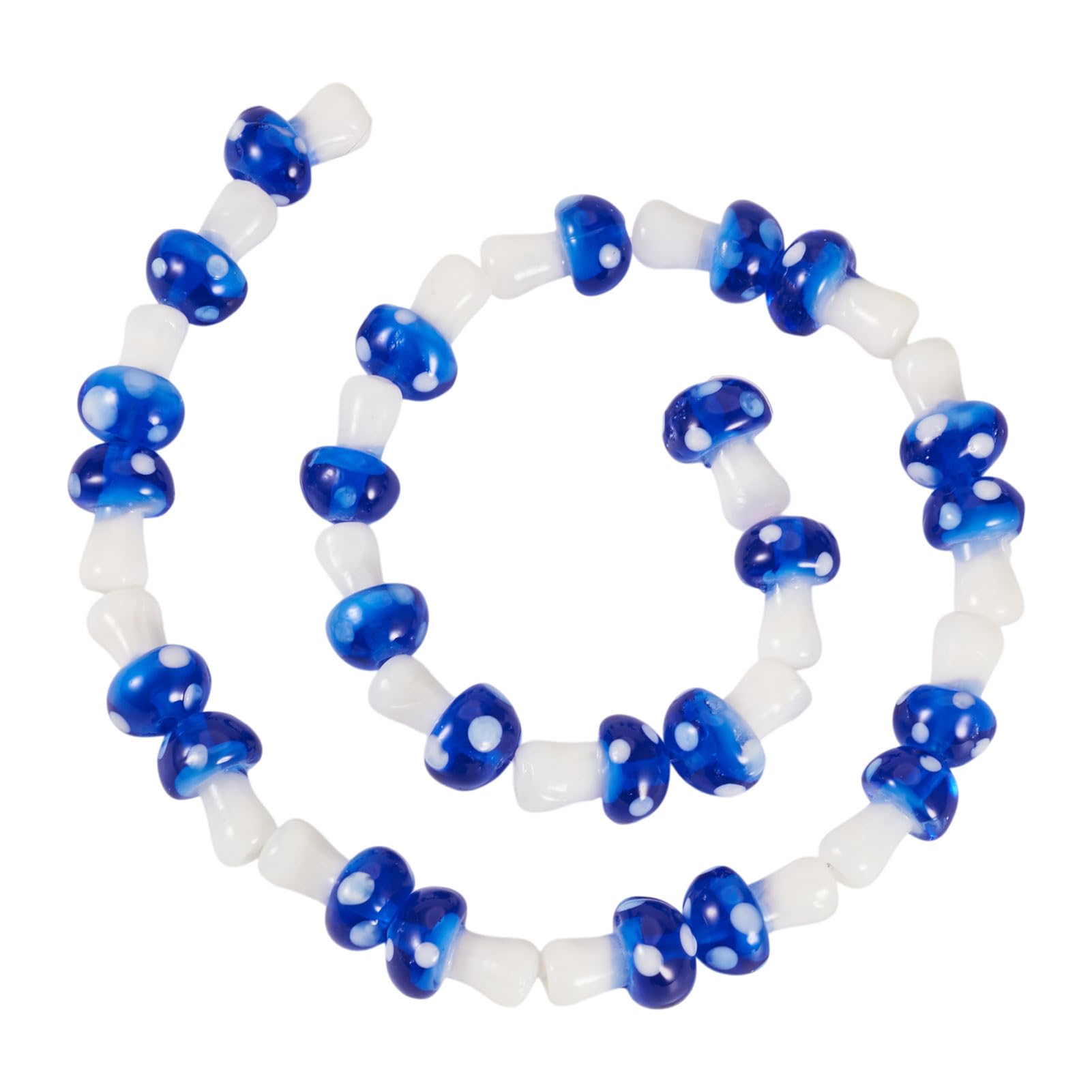 25pcs Handmade Mushroom Shape Spacer Beads Cute Forest Loose Spacer Beads for DI