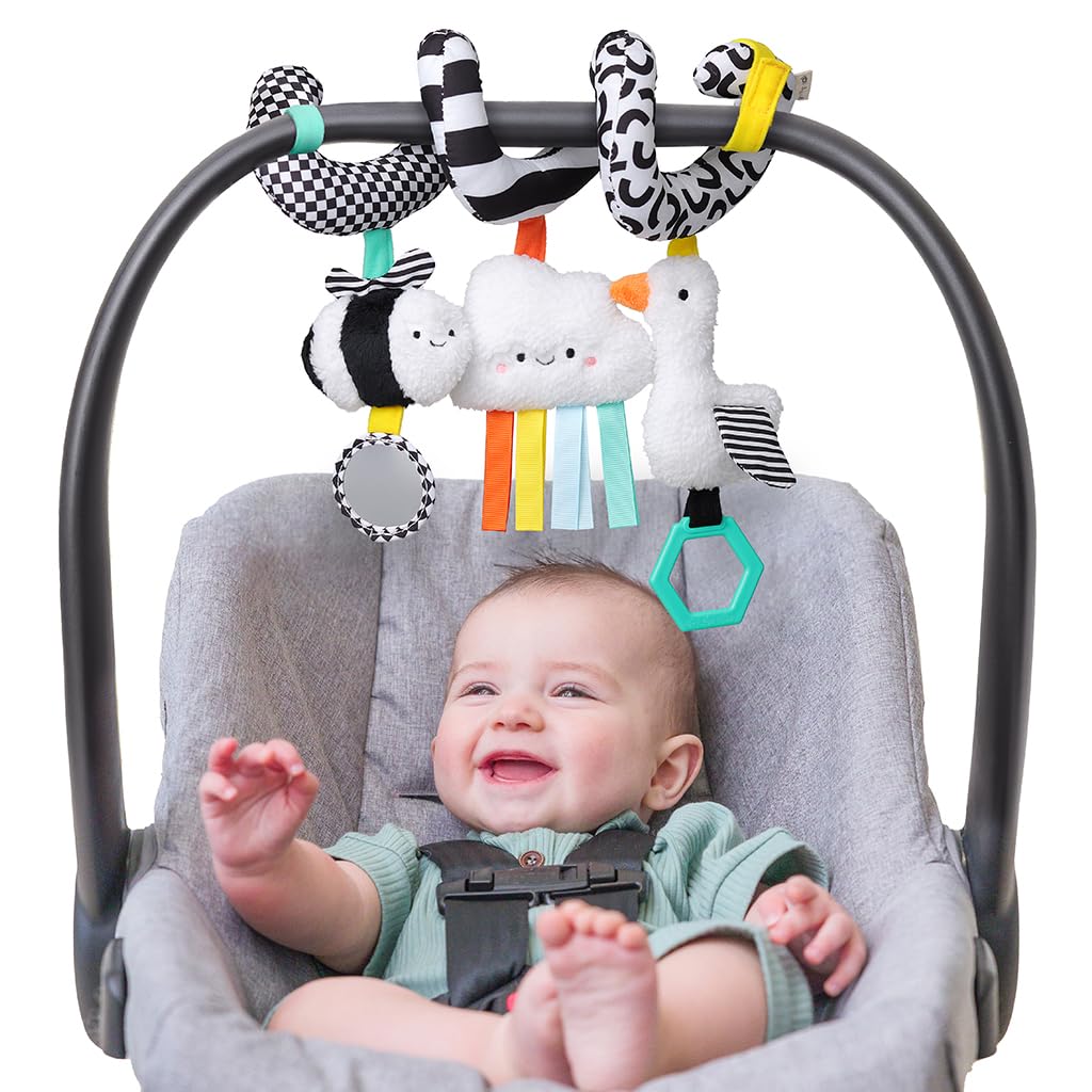 Itzy Ritzy Spiral Car Seat & Stroller Activity Toy Ages 0+ (High Contrast) | Bab