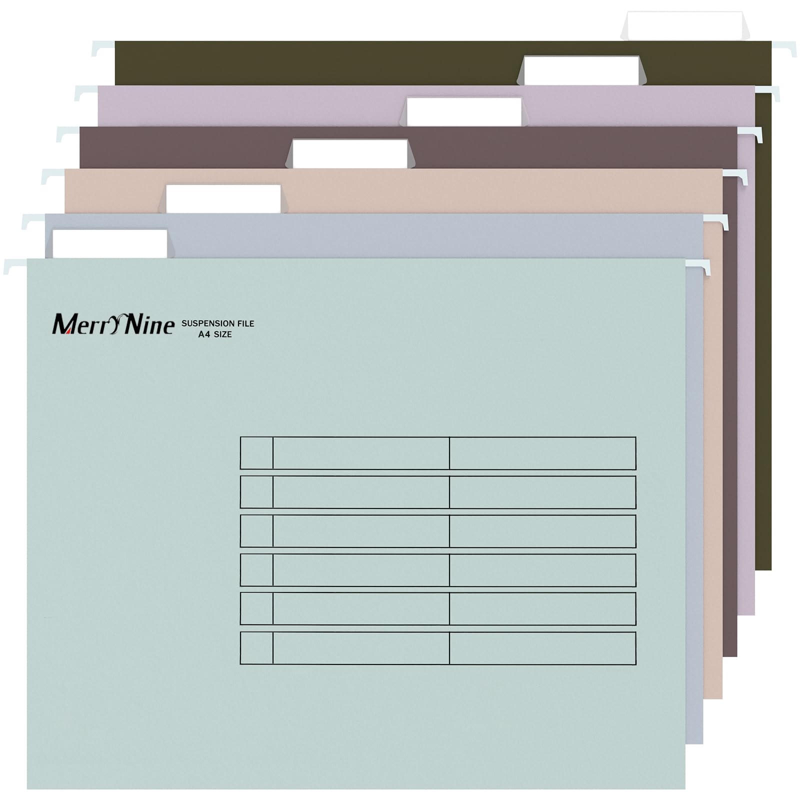 MerryNine A4 Suspension Files, 24PCS Filing Cabinet Suspension Files with Tabs a