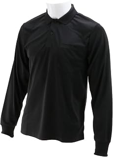 SK11 L-BLK-1P ONE UP ASSIST GOODS Long Sleeve Polo Shirt, 1 Piece, Black