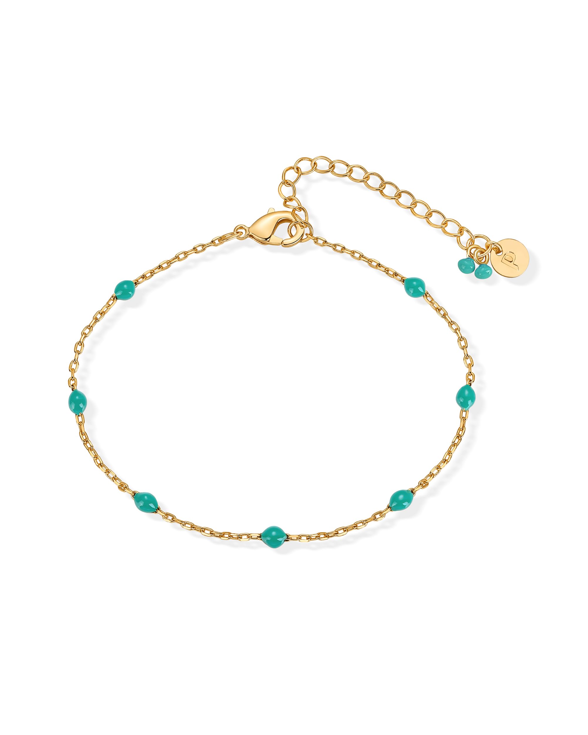 PAVOI 14K Plated Beaded Bracelets for Women, Colorful Dainty Bracelet