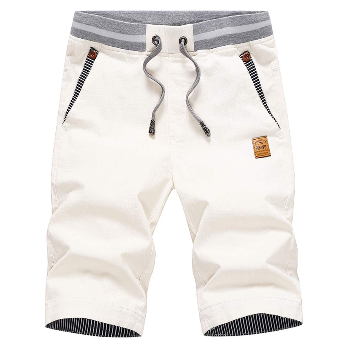 JustSun Men's Chino Shorts, Cotton, Summer, with Drawstring